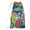 Abstract Eye Painting Small Laundry Bag - Front View