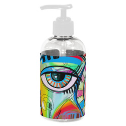 Abstract Eye Painting Plastic Soap / Lotion Dispenser (8 oz - Small - White)