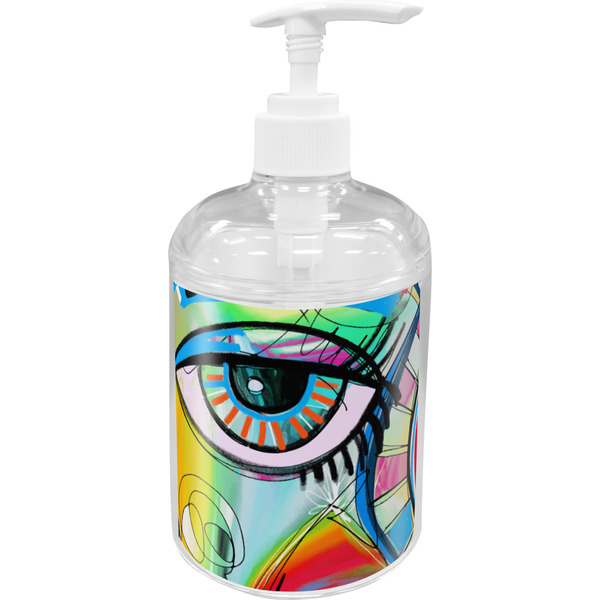 Custom Abstract Eye Painting Acrylic Soap & Lotion Bottle