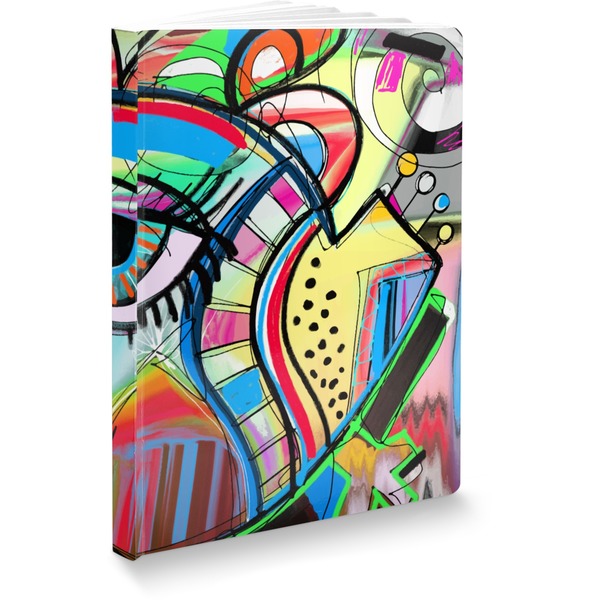 Custom Abstract Eye Painting Softbound Notebook - 7.25" x 10"
