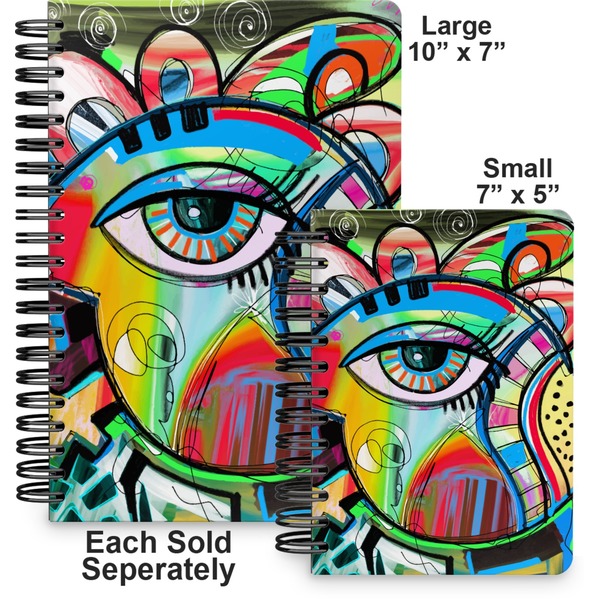 Abstract Eye Painting Spiral Journal - Comparison