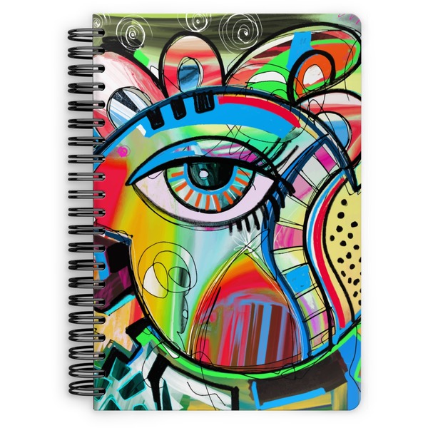 Custom Abstract Eye Painting Spiral Notebook - 7x10