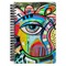 Abstract Eye Painting Spiral Journal Large - Front View