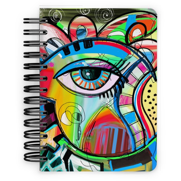 Custom Abstract Eye Painting Spiral Notebook - 5x7