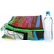 Abstract Eye Painting Sports Towel Folded with Water Bottle