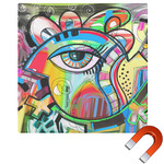 Abstract Eye Painting Square Car Magnet - 6"