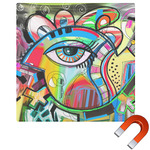Abstract Eye Painting Square Car Magnet - 10"