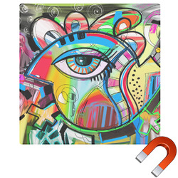 Abstract Eye Painting Square Car Magnet - 10"