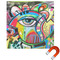 Abstract Eye Painting Square Car Magnet - 10"