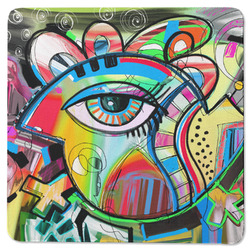 Abstract Eye Painting Square Rubber Backed Coaster