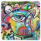 Abstract Eye Painting Square Rubber Backed Coaster
