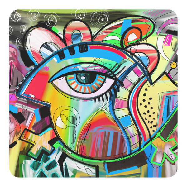 Custom Abstract Eye Painting Square Decal - Large