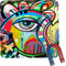 Abstract Eye Painting Square Fridge Magnet (Personalized)