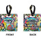 Abstract Eye Painting Square Luggage Tag (Front + Back)