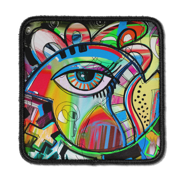 Custom Abstract Eye Painting Iron On Square Patch