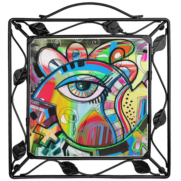 Custom Abstract Eye Painting Square Trivet