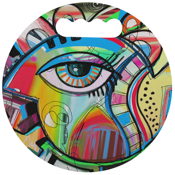 Custom Abstract Eye Painting Stadium Cushion (Round)