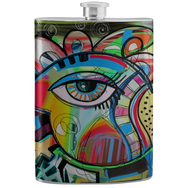 Custom Abstract Eye Painting Stainless Steel Flask