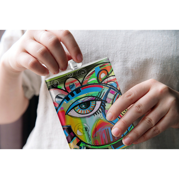 Abstract Eye Painting Stainless Steel Flask - LIFESTYLE 1