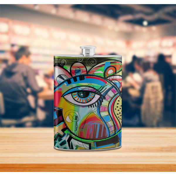 Abstract Eye Painting Stainless Steel Flask - LIFESTYLE 2