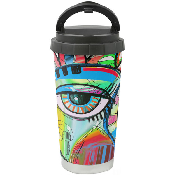 Custom Abstract Eye Painting Stainless Steel Coffee Tumbler