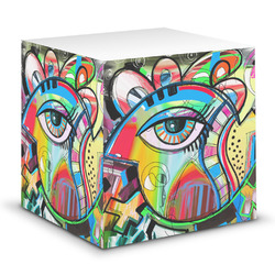 Abstract Eye Painting Sticky Note Cube
