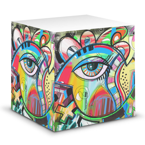Custom Abstract Eye Painting Sticky Note Cube