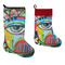 Abstract Eye Painting Stockings - Side by Side compare