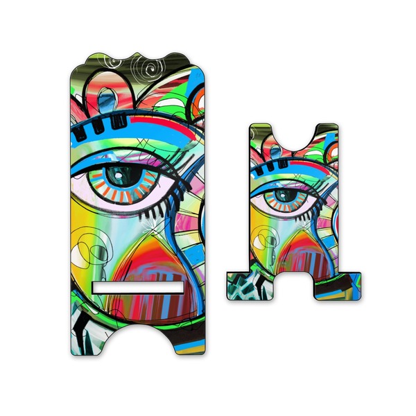 Abstract Eye Painting Stylized Phone Stand - Front & Back - Small