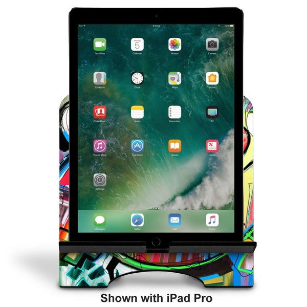 Abstract Eye Painting Stylized Tablet Stand - Front with ipad