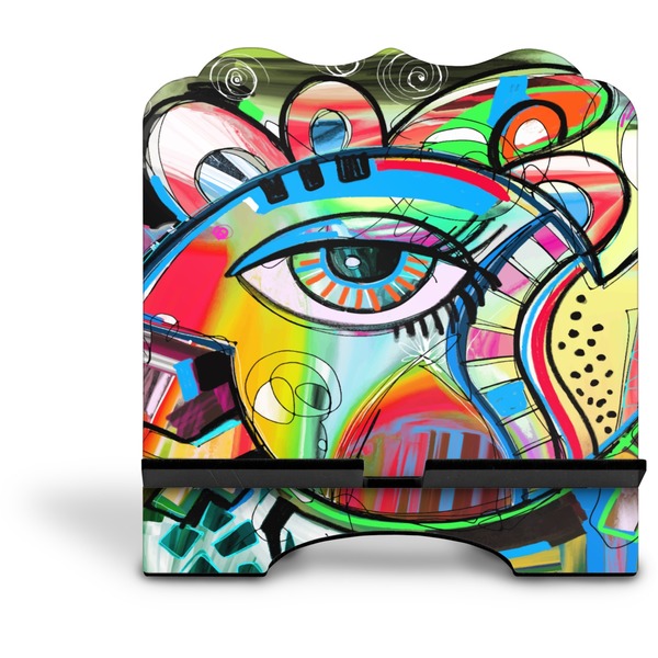 Abstract Eye Painting Stylized Tablet Stand - Front without iPad