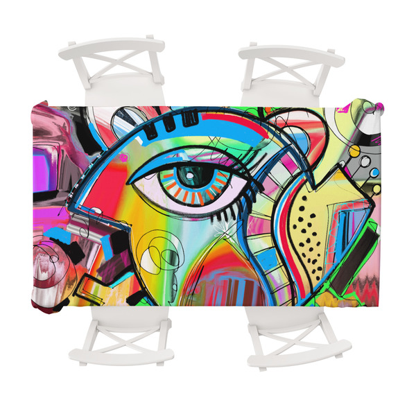 Custom Abstract Eye Painting Tablecloth - 58"x102"