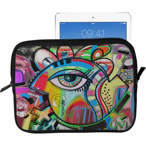 Custom Abstract Eye Painting Tablet Case / Sleeve - Large