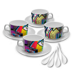 Abstract Eye Painting Tea Cup - Set of 4