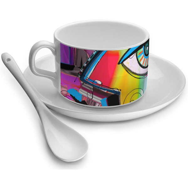 Custom Abstract Eye Painting Tea Cup