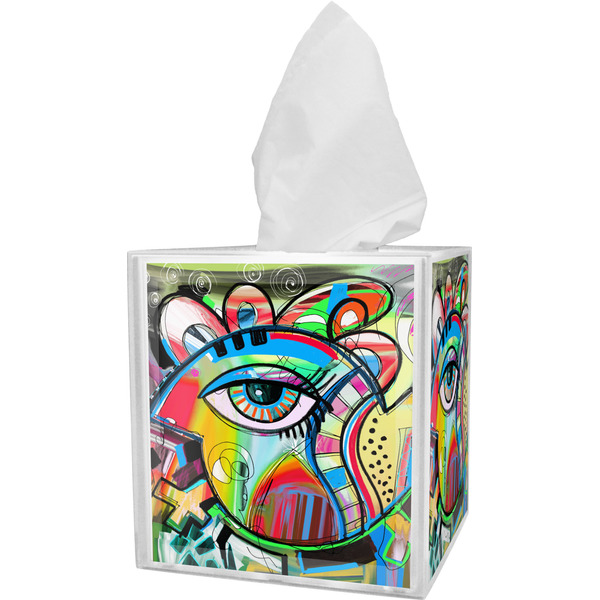 Custom Abstract Eye Painting Tissue Box Cover