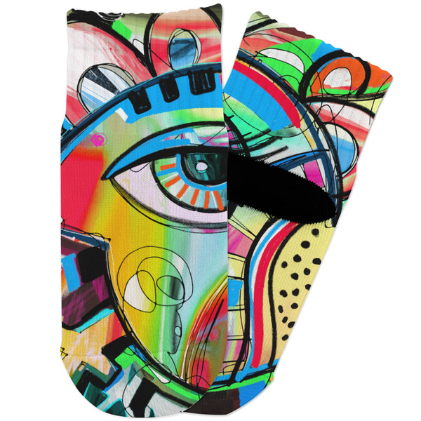 Custom Abstract Eye Painting Toddler Ankle Socks
