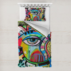 Abstract Eye Painting Toddler Bedding Set - With Pillowcase