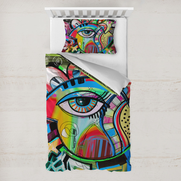 Custom Abstract Eye Painting Toddler Bedding
