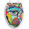 Abstract Eye Painting Toilet Seat Decal Elongated