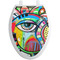 Abstract Eye Painting Toilet Seat Decal - Elongated