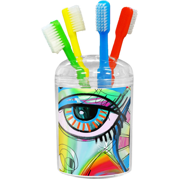 Custom Abstract Eye Painting Toothbrush Holder