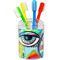 Abstract Eye Painting Toothbrush Holder