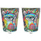Abstract Eye Painting Trash Can White - Front and Back - Apvl