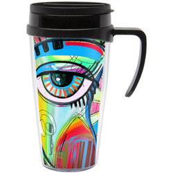 Abstract Eye Painting Acrylic Travel Mug with Handle