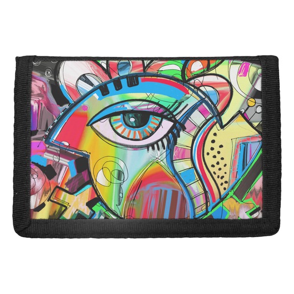 Custom Abstract Eye Painting Trifold Wallet