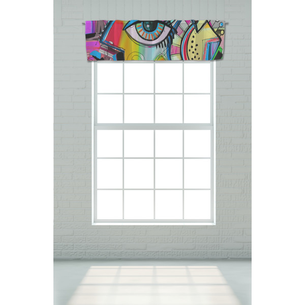 Abstract Eye Painting Valance - On window
