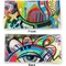Abstract Eye Painting Vinyl Check Book Cover - Front and Back