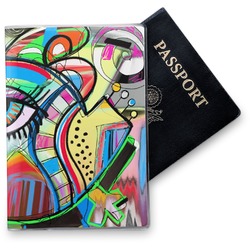 Abstract Eye Painting Vinyl Passport Holder