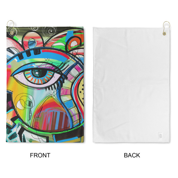 Abstract Eye Painting Waffle Weave Golf Towel - Approval